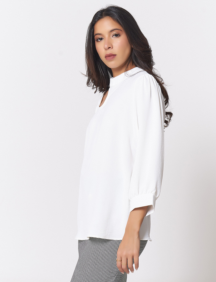 Blusa Cut Out Blanca