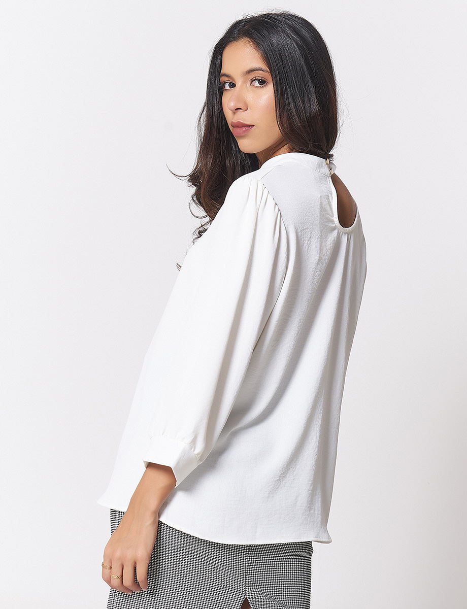 Blusa Cut Out Blanca
