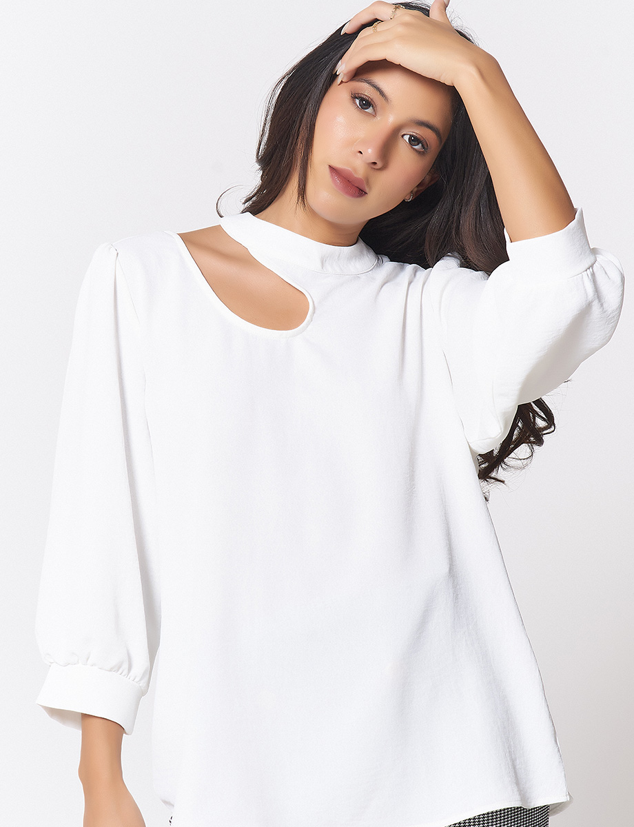 Blusa Cut Out Blanca