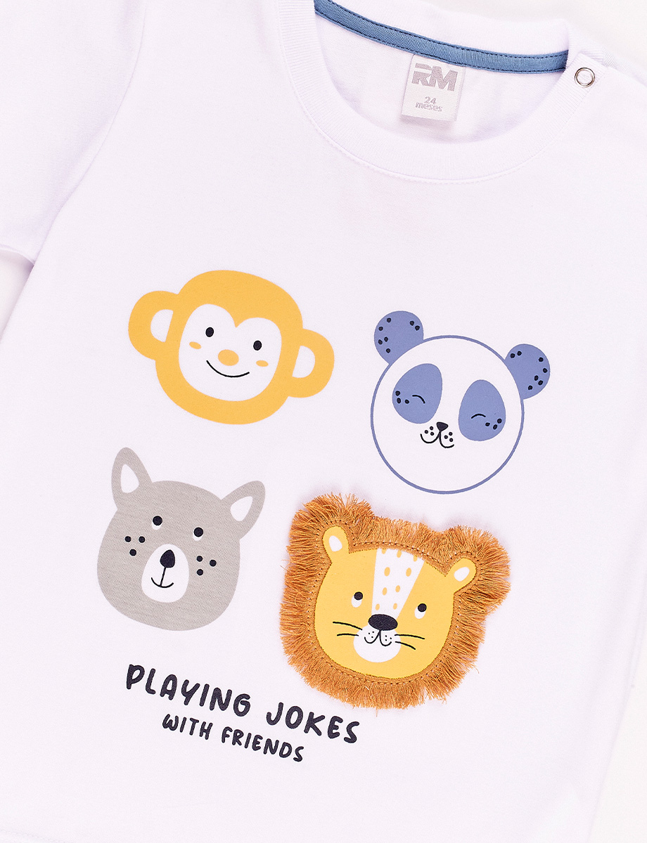 Camiseta Animalitos Blanco