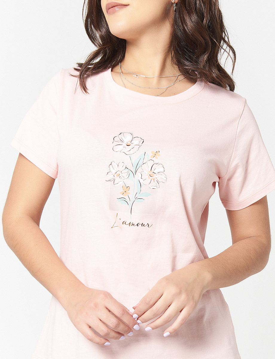 Camiseta L'Amour Rosado