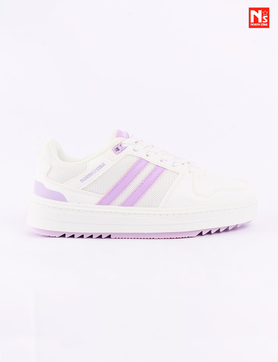 Sneaker con Cordones Blanco/Lila | North Star