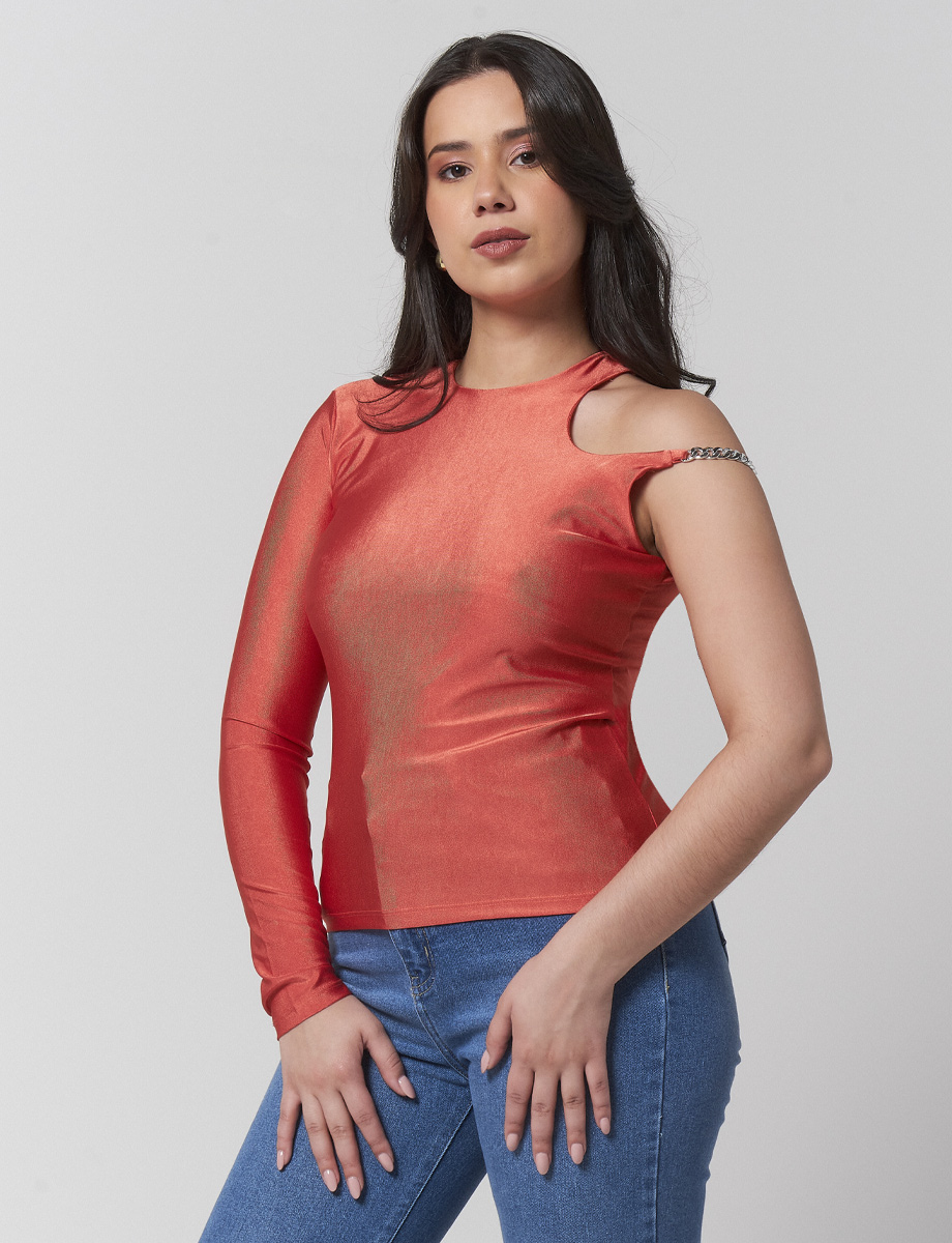 Blusa Cadena Coral