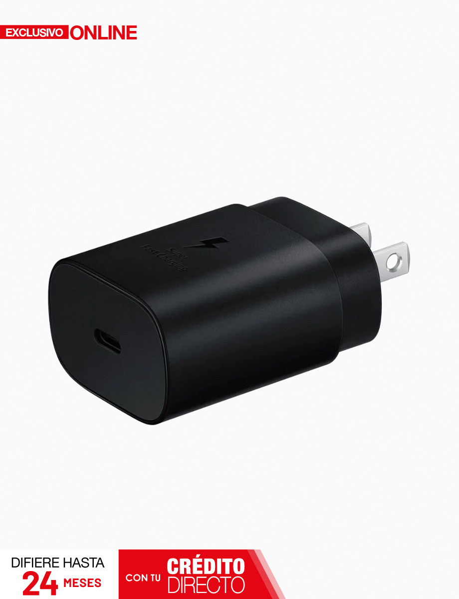 Cargador de Pared USB Tipo C de 25 Watts Negro | Samsung