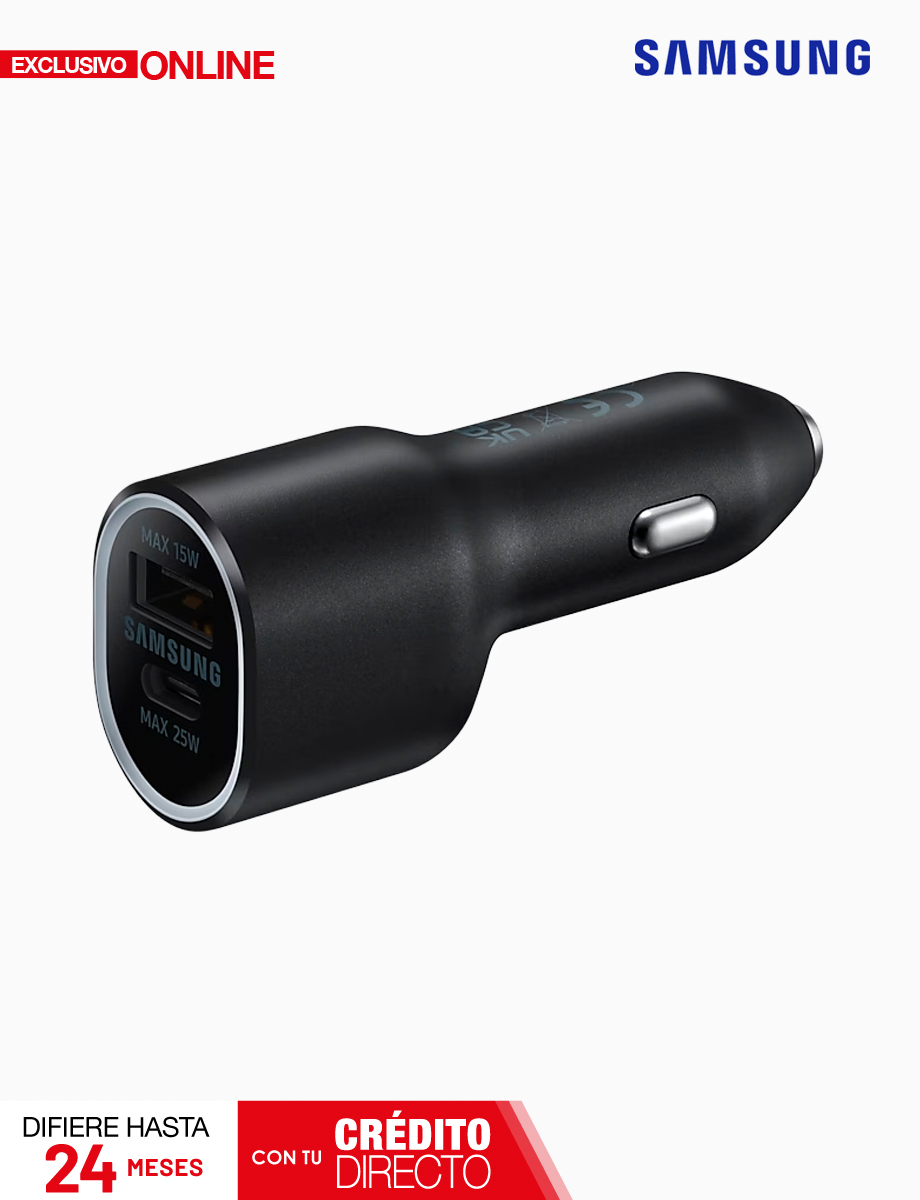 Cargador de Carro 2 USB Tipo A 15W y TipoC 25W | Samsung