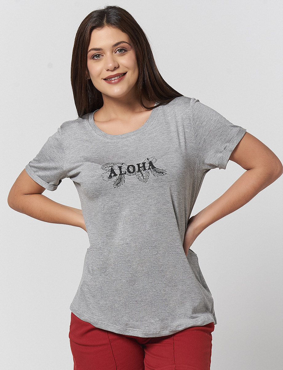 Camiseta Aloha Gris