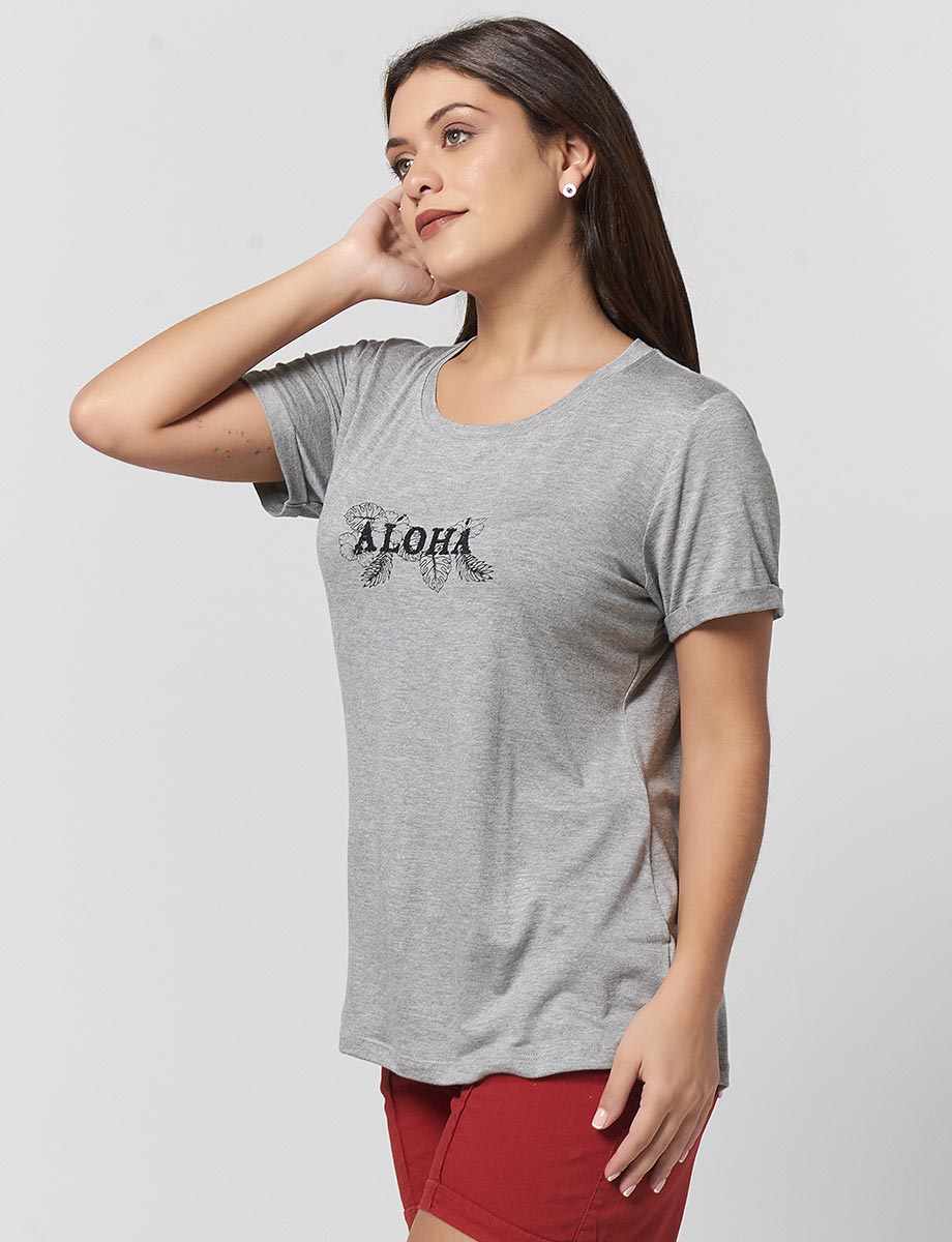 Camiseta Aloha Gris