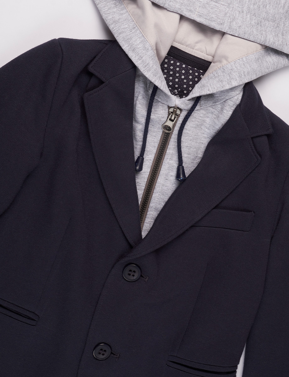 Blazer Capucha Azul
