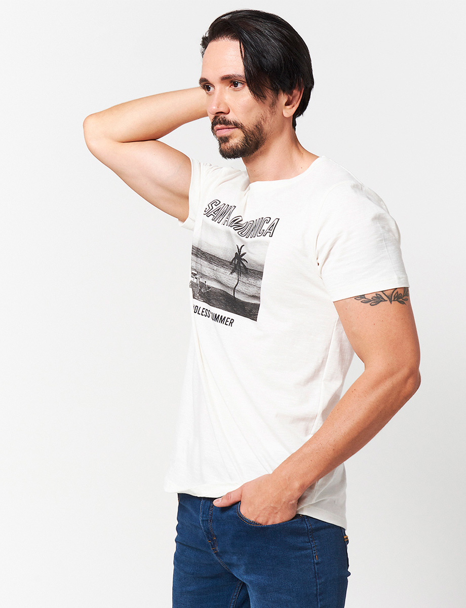 Camiseta Santa Monica Crudo