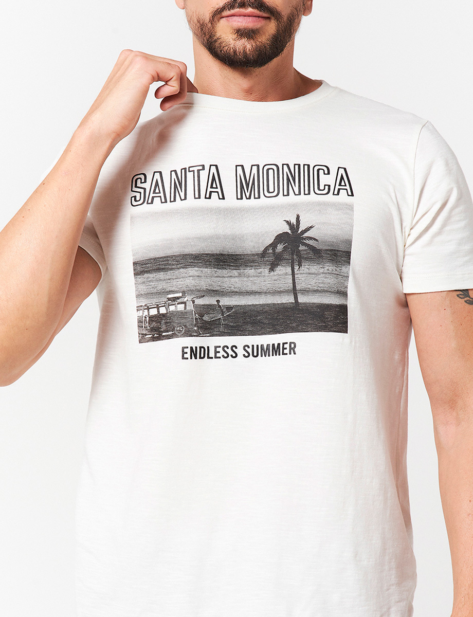 Camiseta Santa Monica Crudo
