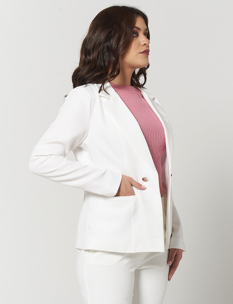 Blazer Corto Unicolor