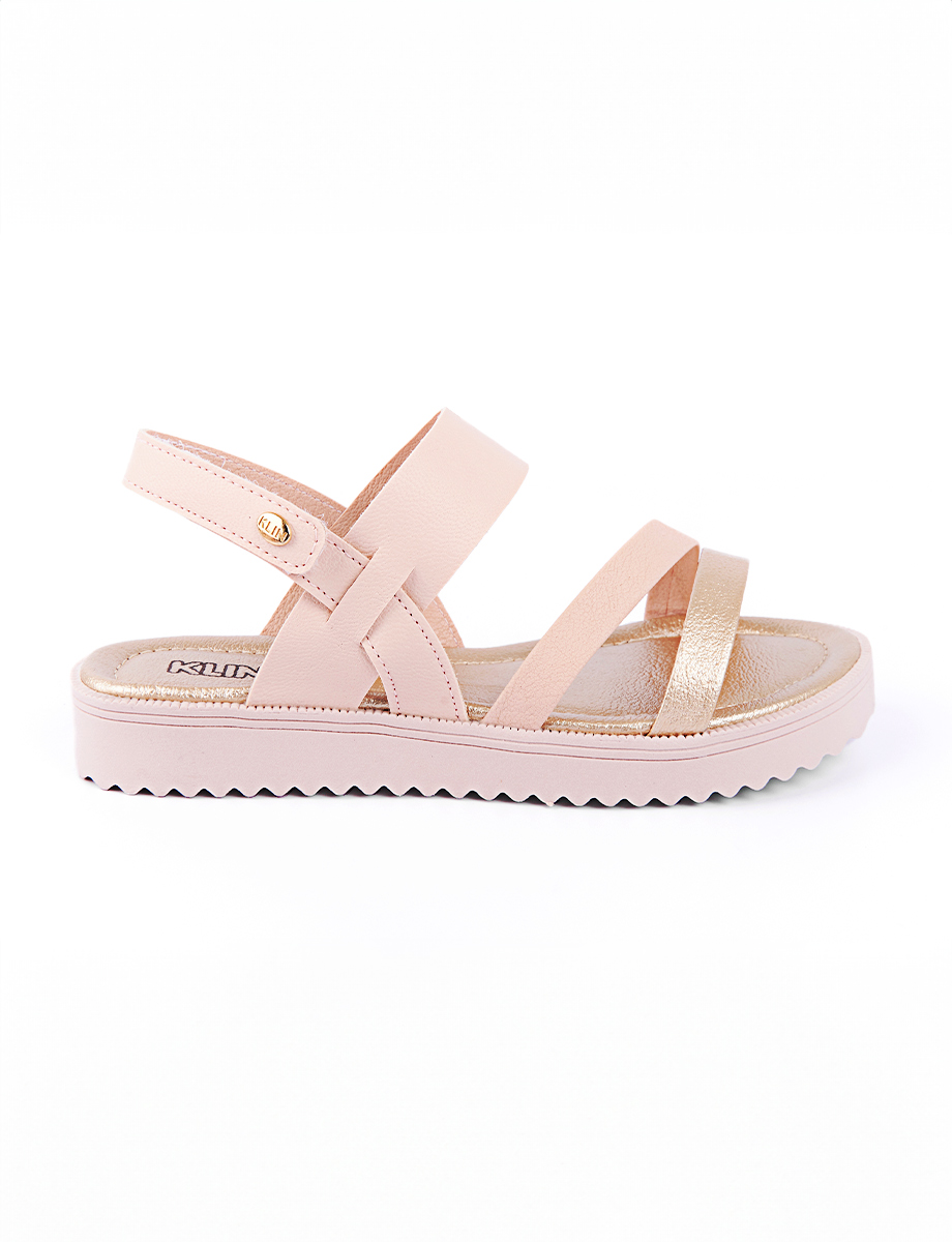 Sandalia Rosada Flat | Klin