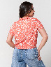 Blusa Print Hojas Coral