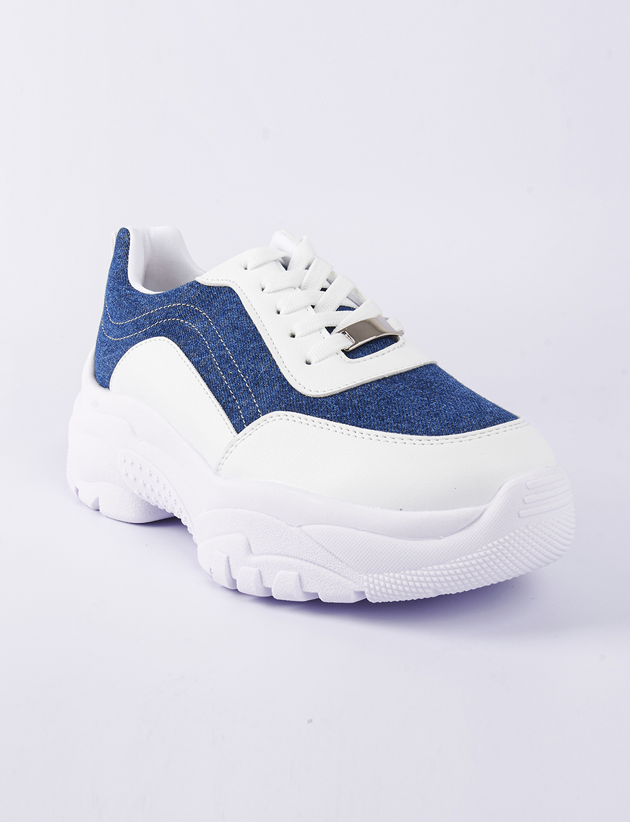 Sneaker Combinado Azul Jean