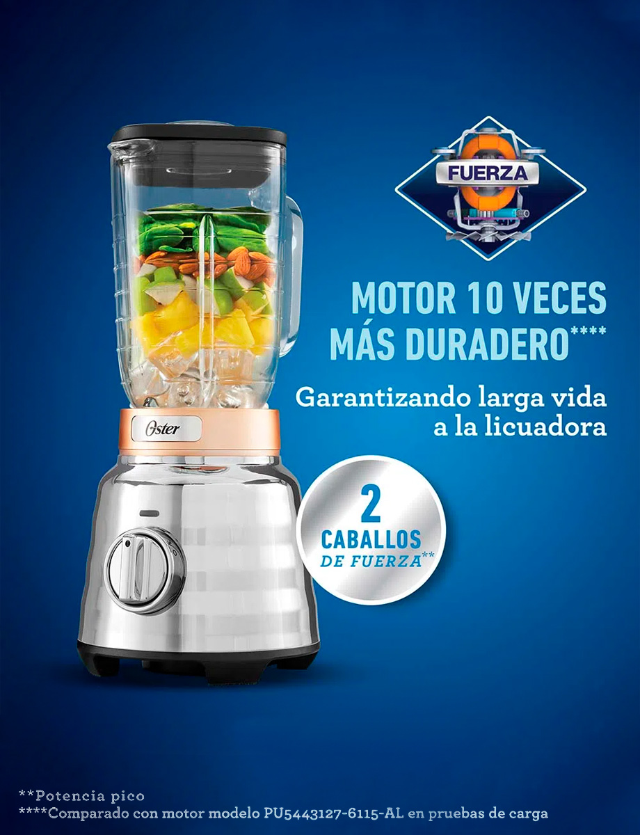 Licuadora de Perilla 3 Velocidades Plateada | Oster