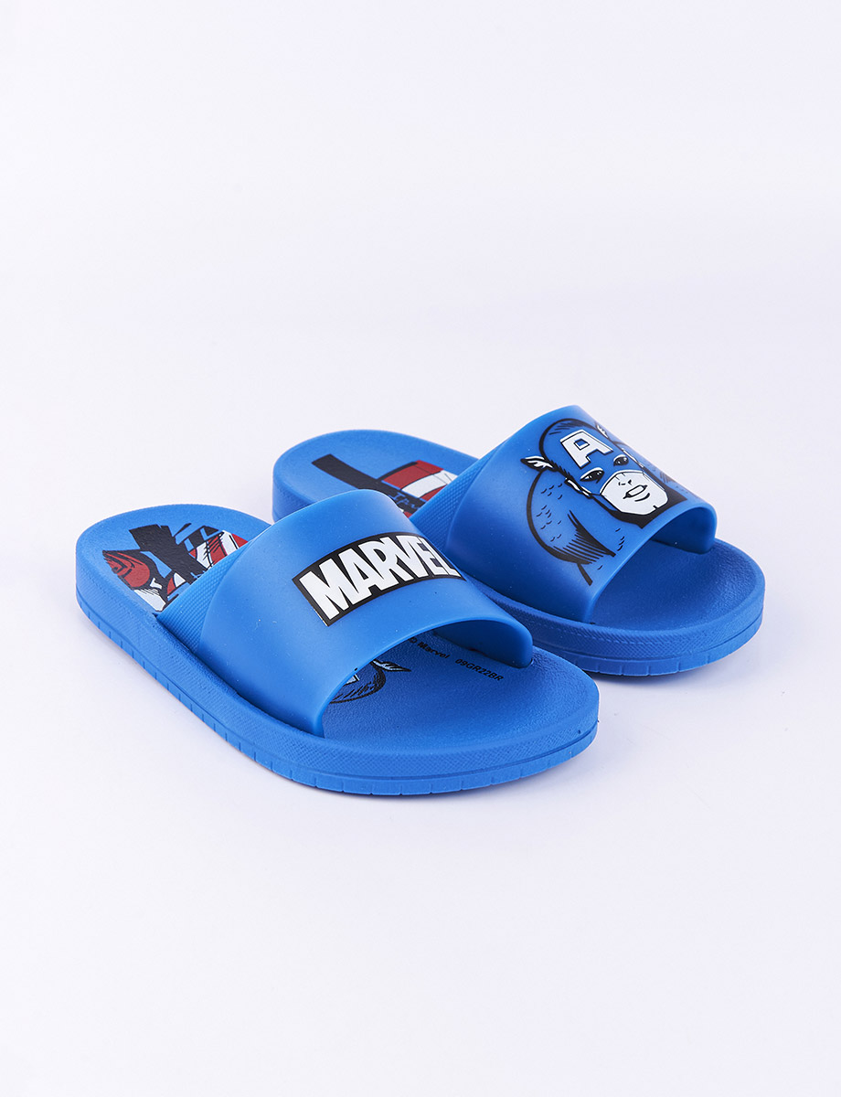 Sandalia Slide Azul Marvel
