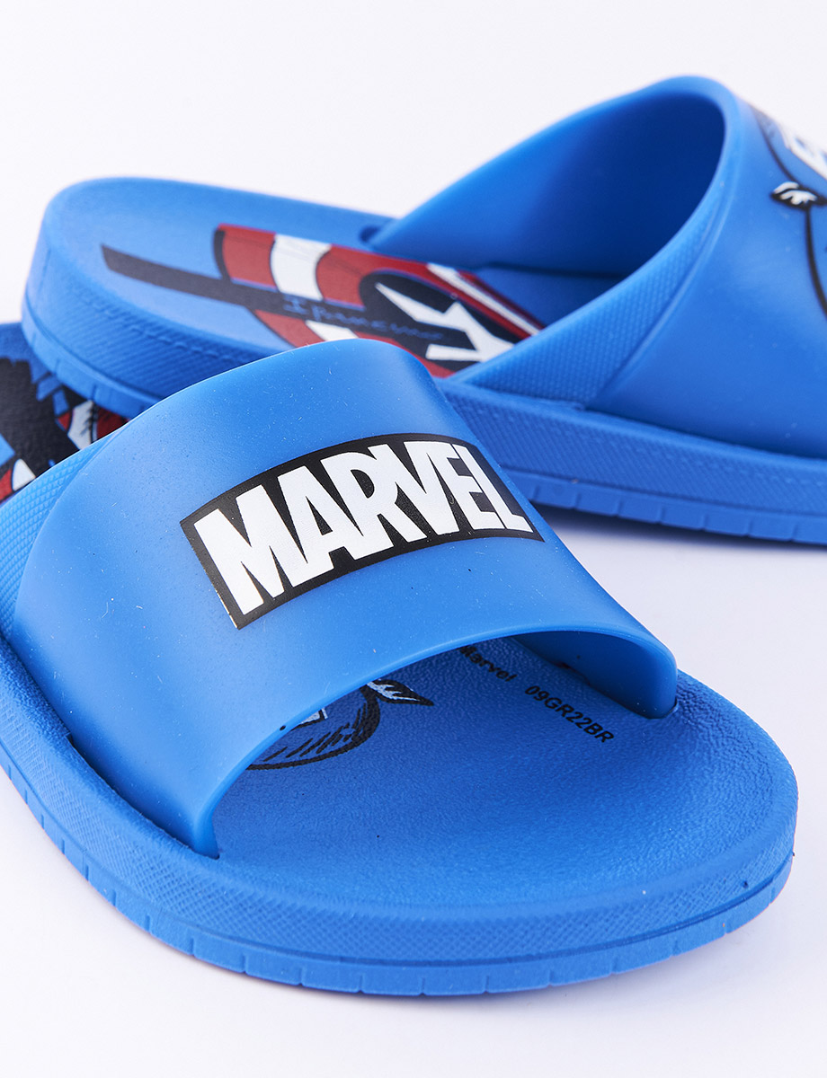Sandalia Slide Azul Marvel