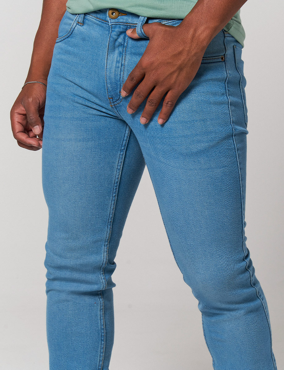 Pantalón Denim Azul Claro