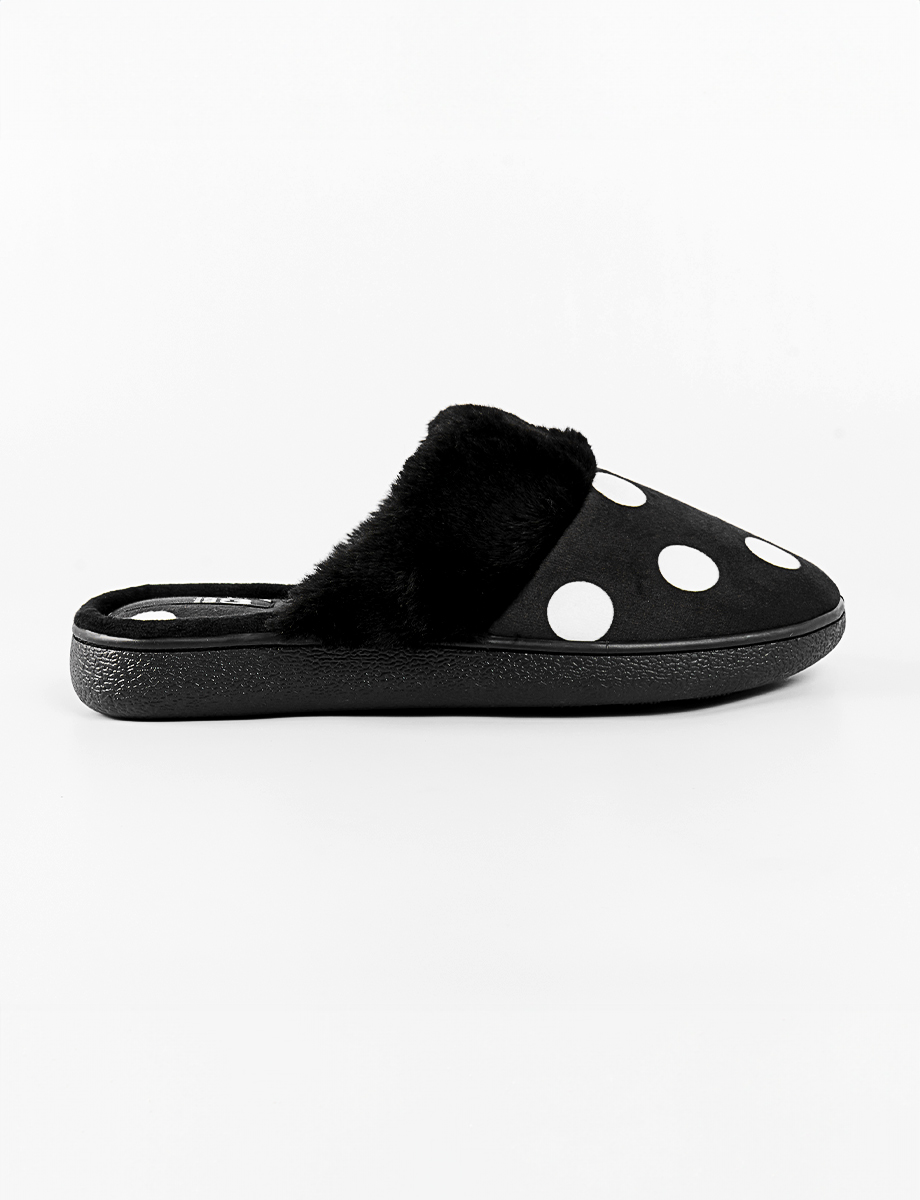 Pantuflas Negras Afelpada