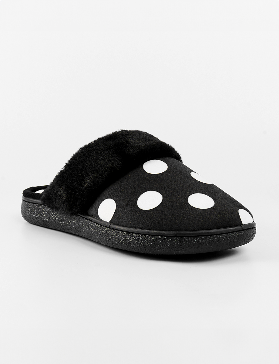 Pantuflas Negras Afelpada