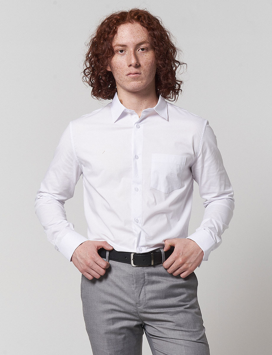 Camisa Blanca con Bolsillo