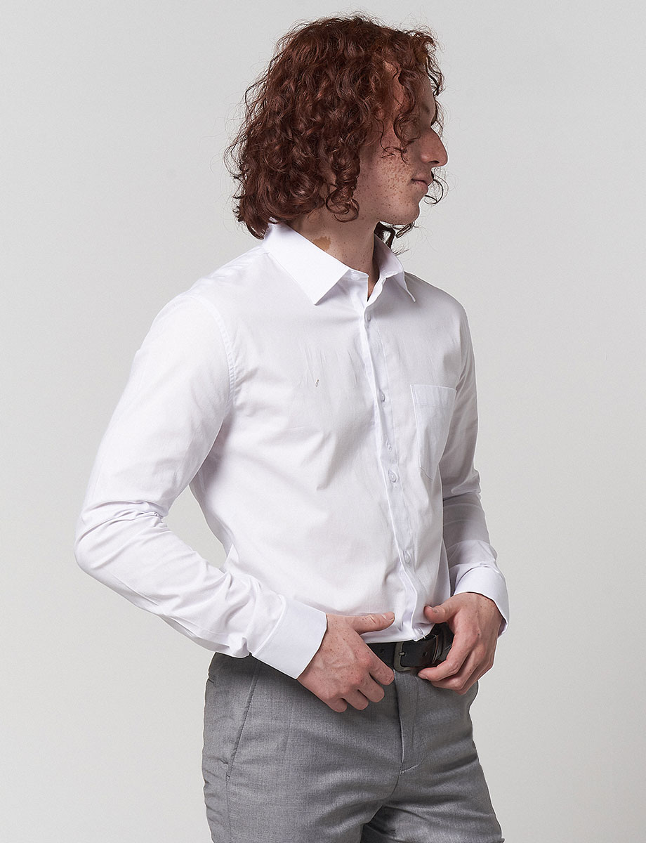 Camisa Blanca con Bolsillo