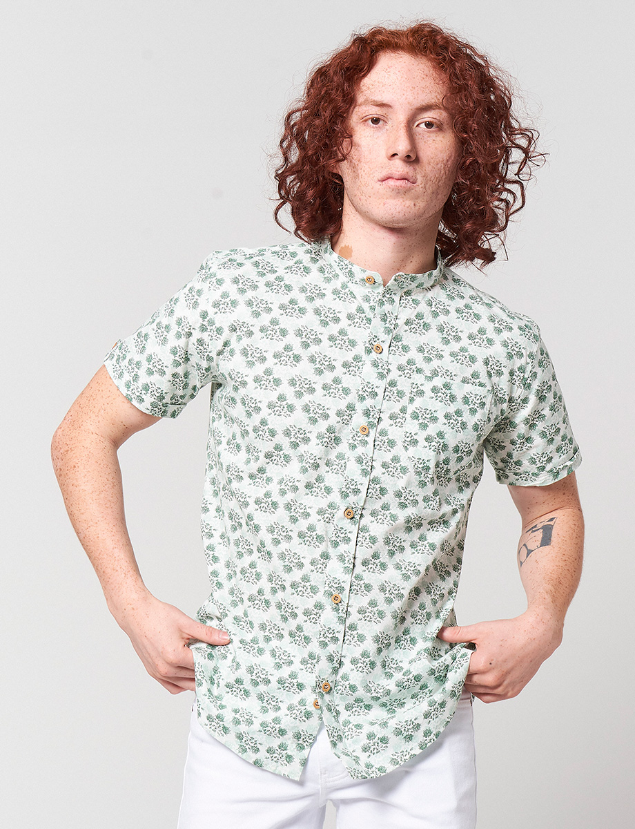 Camisa Flores Blanco