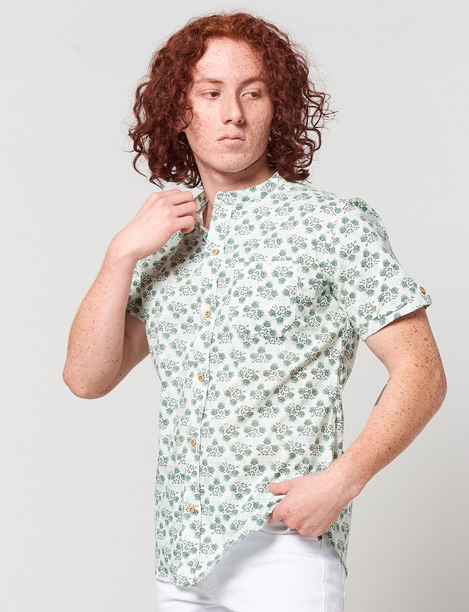 Camisa Flores Blanco