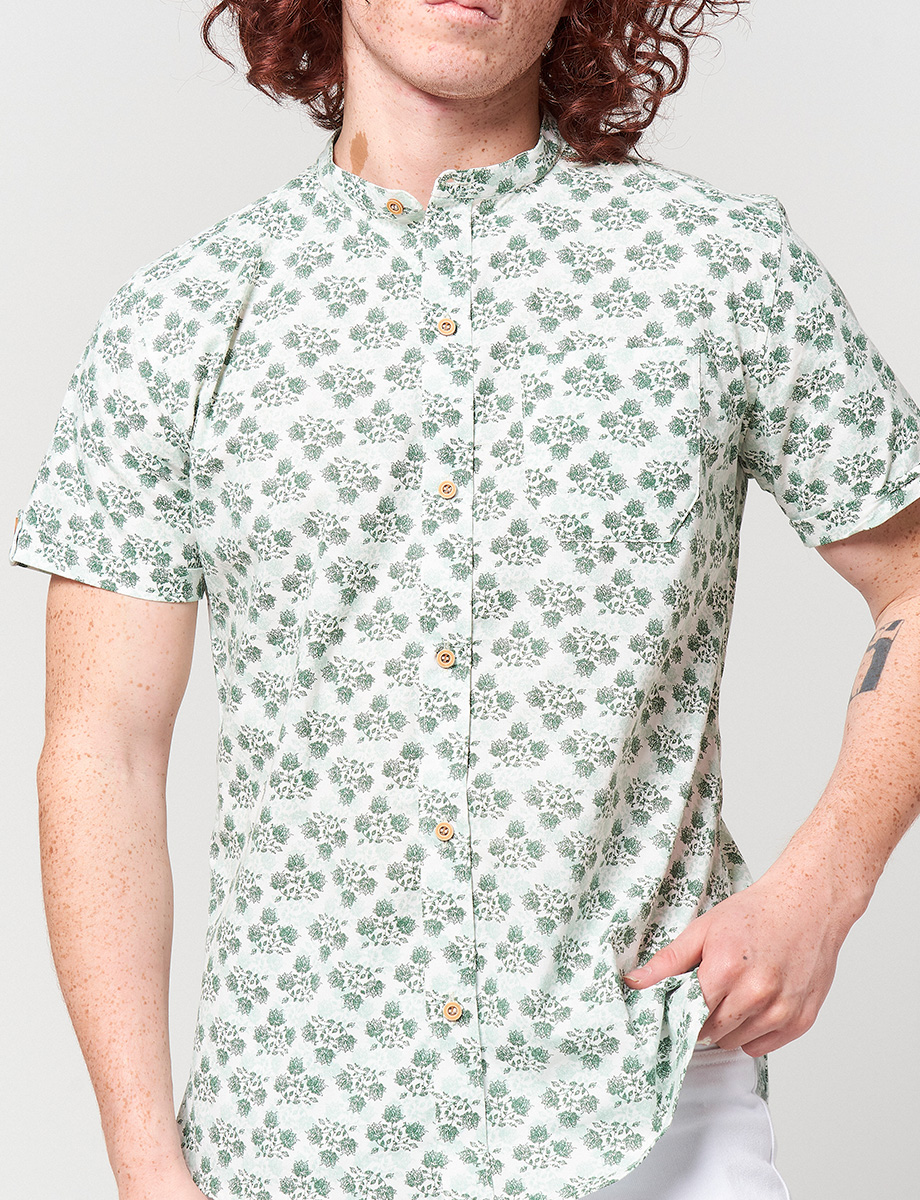 Camisa Flores Blanco
