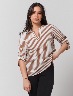 Blusa a Rayas Café