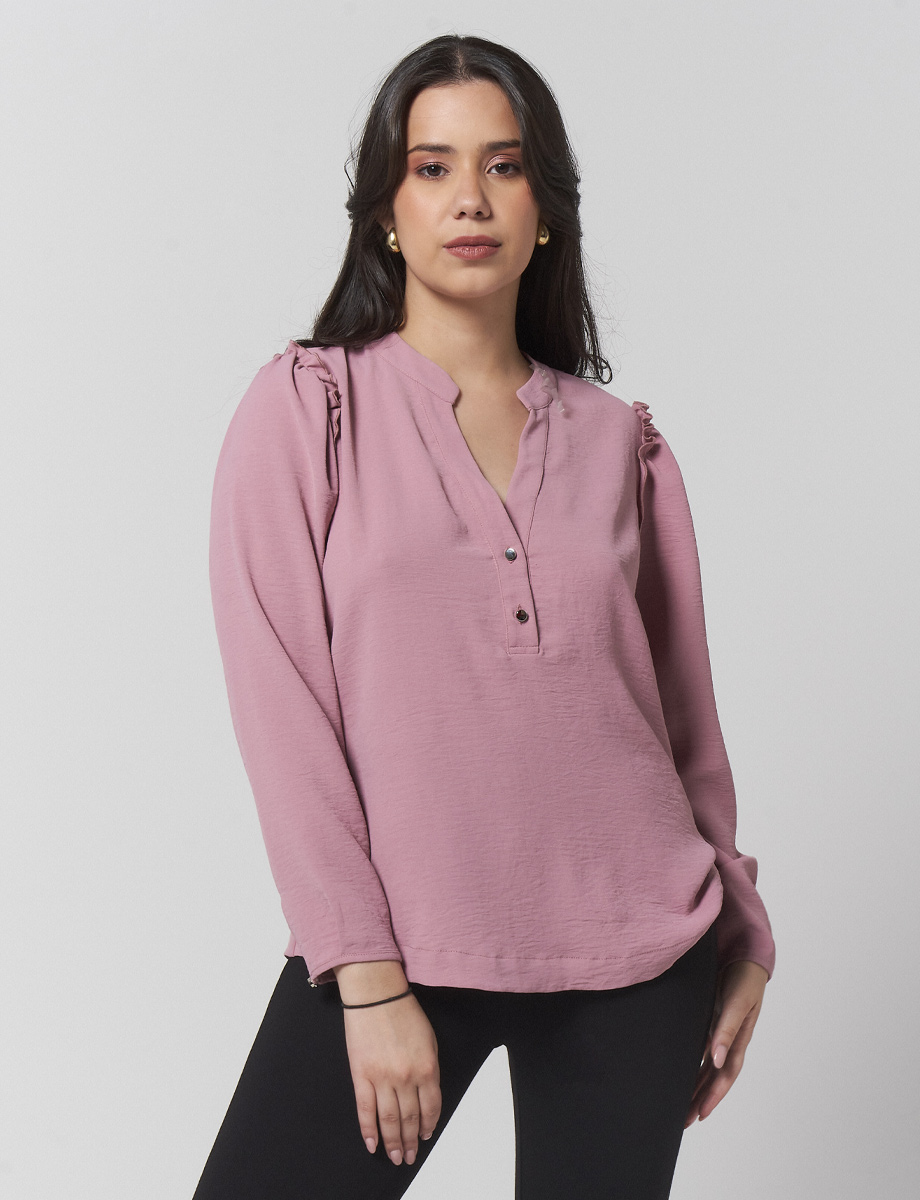Blusa Clásica Palo Rosa | BLUSAS | BLUSAS | MODA MUJER | MUJERES | Moda ...