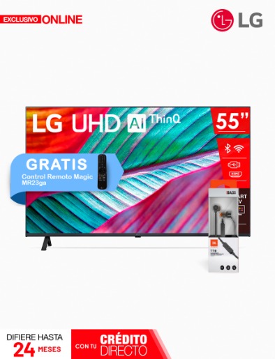 Smart TV de 55" 4K UHD AI THINQ LG + <em class="search-results-highlight">Audífono</em> JBL T110