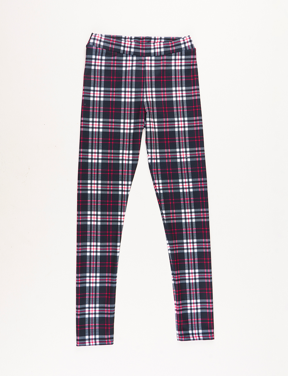 Legging a Cuadros Negro/Rojo
