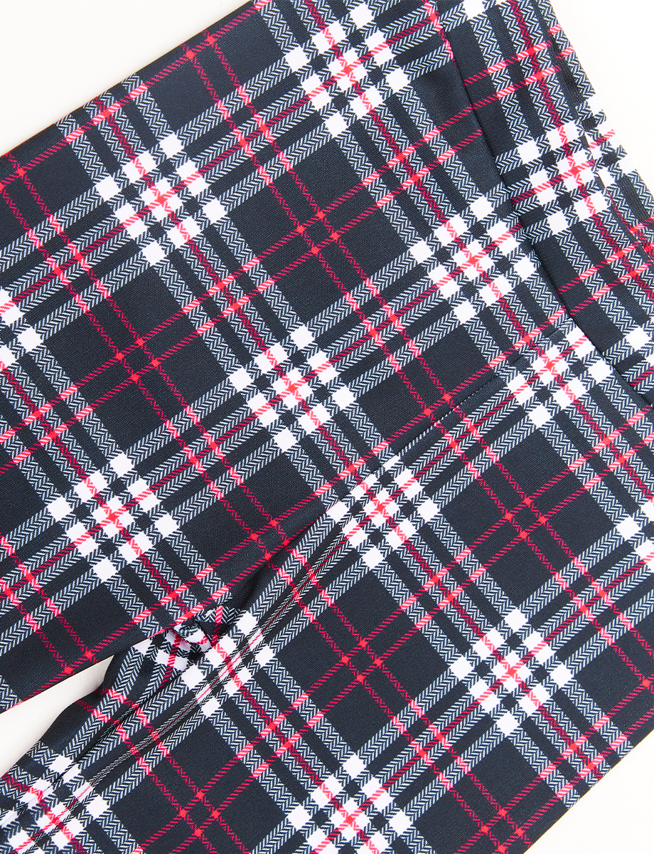 Legging a Cuadros Negro/Rojo