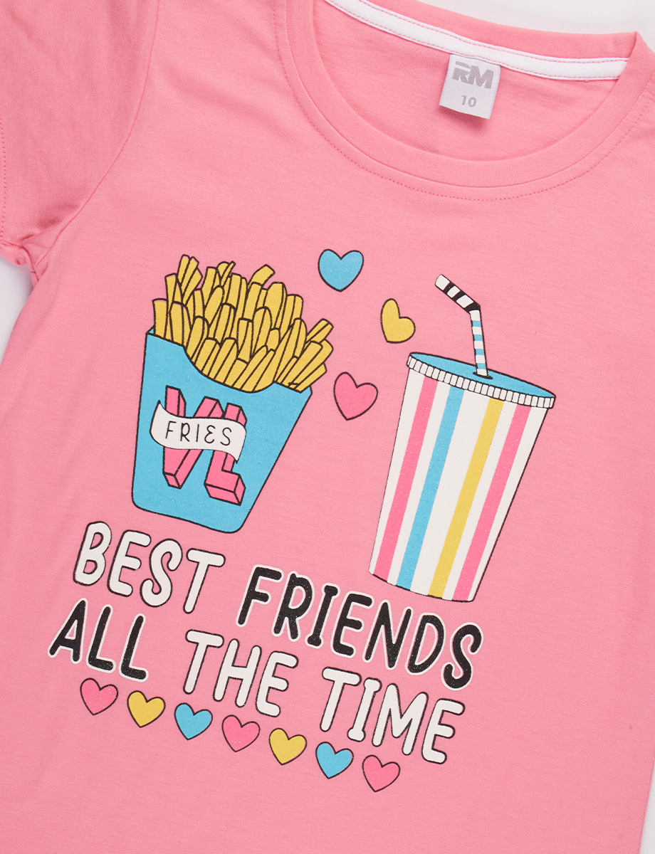 Camiseta Best Friends Rosado