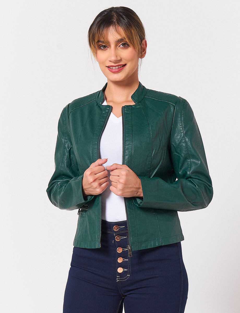 Chaqueta Cuerina Verde
