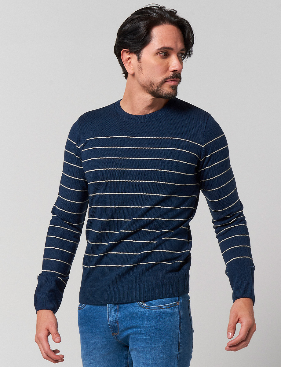 Sweater Lineas Azul