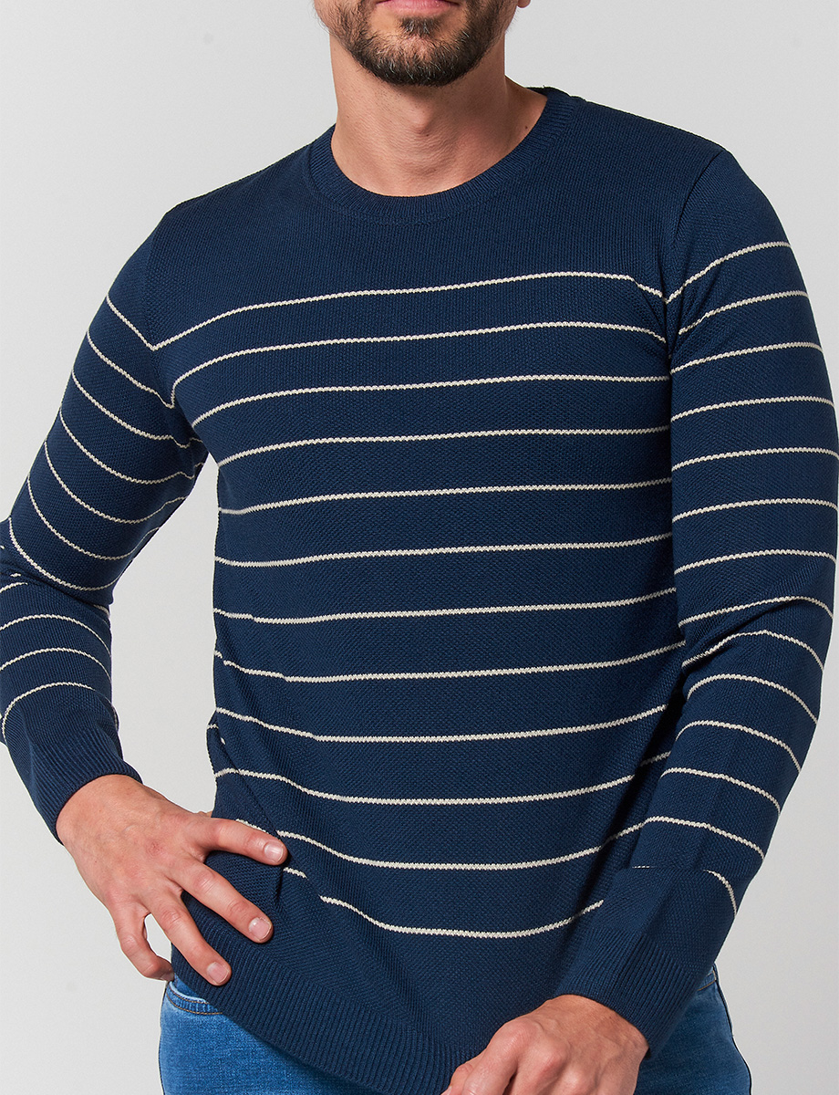 Sweater Lineas Azul