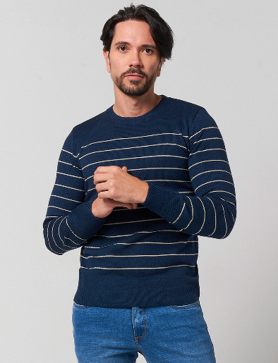 Sweater Lineas Azul