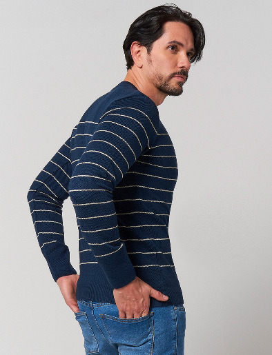 Sweater Lineas Azul
