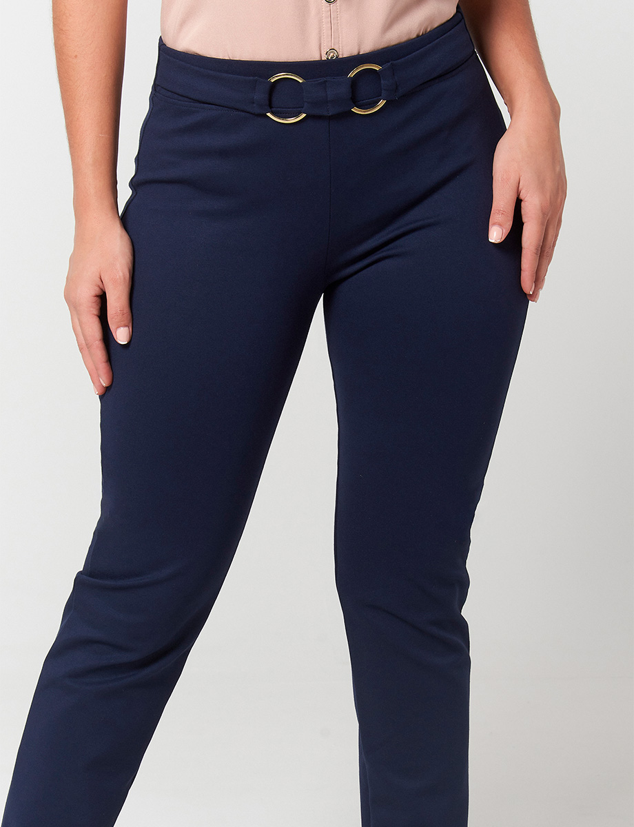 Leggins Azul con Hebilla Dorada