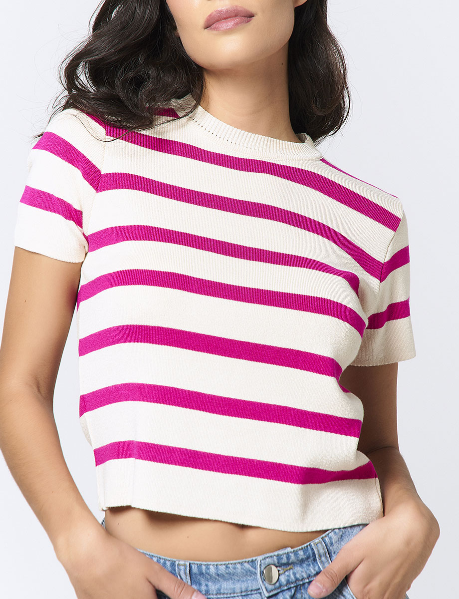 Camiseta Tejida a Rayas