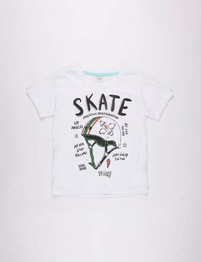 Camiseta Pre Skate Blanco