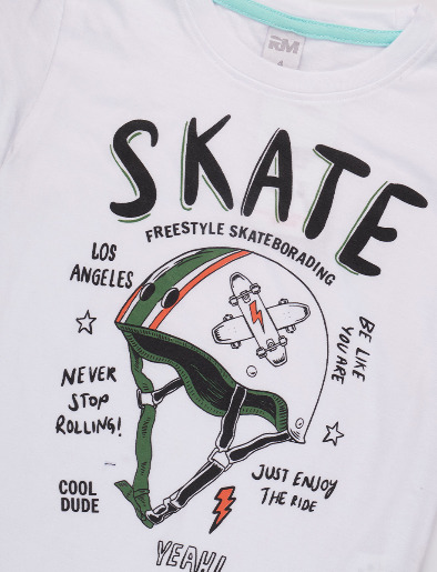 Camiseta Pre Skate Blanco