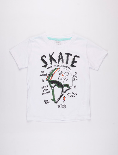 Camiseta Esc Skate Blanco