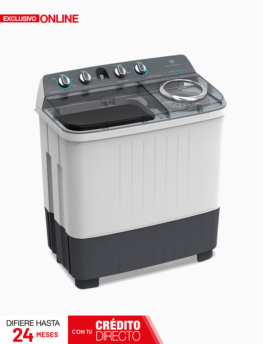 Lavadora Semiautomática 12 Kg Blanca | Westinghouse