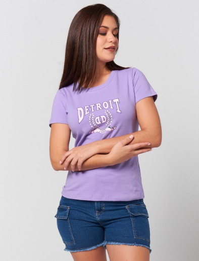 Camiseta Detroit Lila