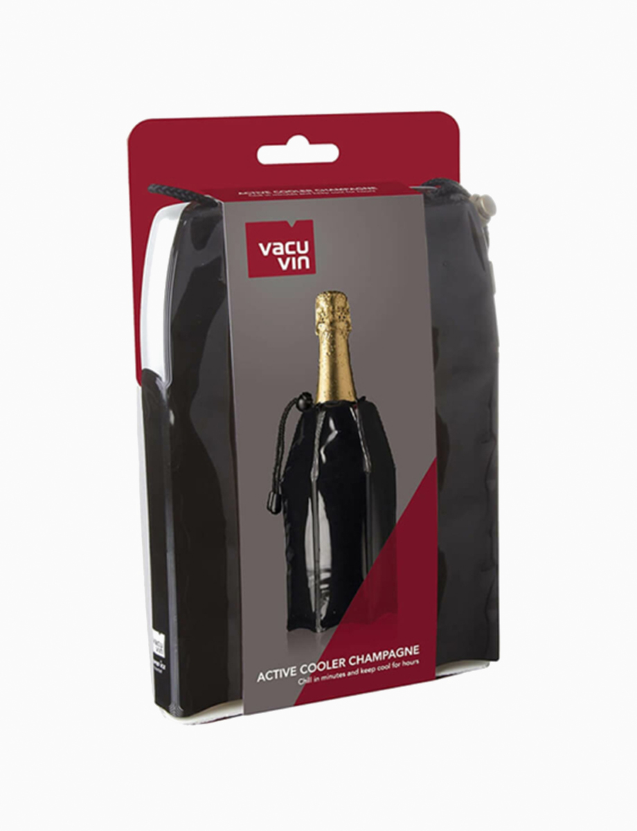 Enfriador Activo de Champagne Negro | Vacu Vin
