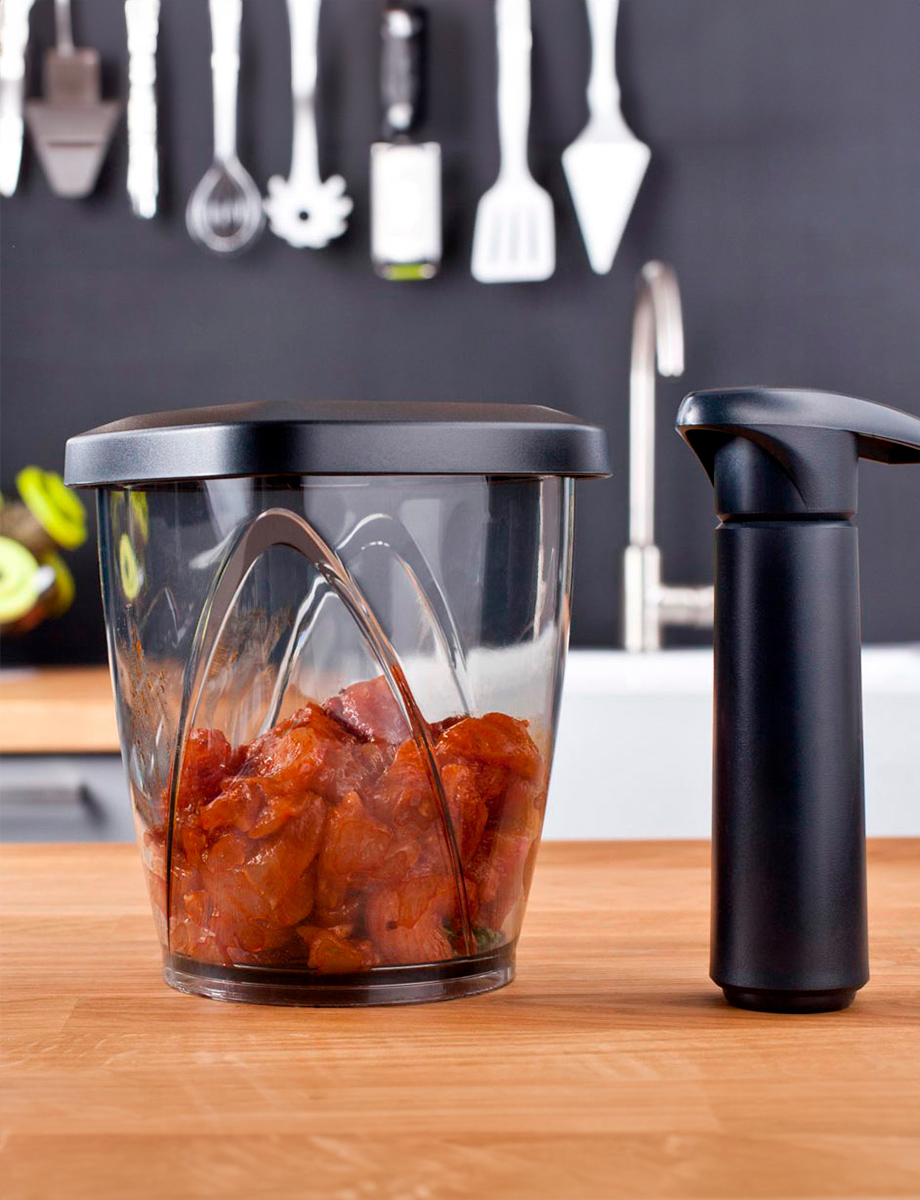 Conservador de Café con Bomba al Vacío Negro | Vacu Vin