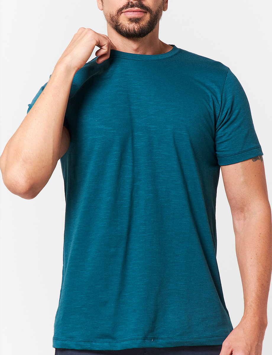 Camiseta Llana Azul Petróleo